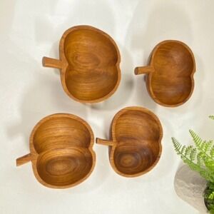 WOODEN APPLE BOWLS